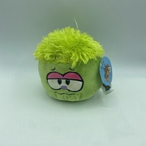 Calplush Club Penguin Emoji Animal Pals Emotions Plush Green Stuffed Toy Soft 6"